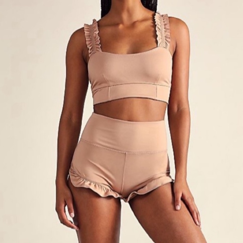 FP movement “plie all day” shorts in brown